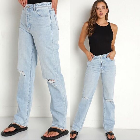 ROLLA’S Original Straight Jeans | High Rise | Sunbleach Worn | Distressed | 30 - Picture 3 of 13